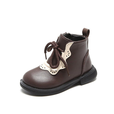 Kids Fashion Side Zip Martin Boots