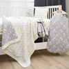 Elephant Over the Clouds 6pc Baby Crib Bedding Set, Cream