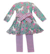 AnnLoren Girls Unicorns and Rainbows Dress & Leggings Back to School Clothing