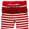 AnnLoren Baby Toddler Big Girls Boutique Red Ruffle Butt Leggings