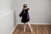Black Tutu For Girls With Pom Poms and Bow Hair Tie | 2Pcs Set
