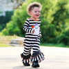 AnnLoren Baby Girls Friendly Ghost Halloween Striped Cotton Romper