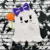 AnnLoren Baby Toddler Girls Black Tie Dye Adorable Ghost Halloween Romper