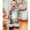 AnnLoren Baby Toddler Girls Black Tie Dye Adorable Ghost Halloween Romper