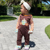 AL Limited Baby Girls Orange Pumpkin Thanksgiving Autumn Holiday Cotton Romper