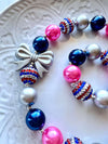 Red Blue Green Bubblegum Necklace