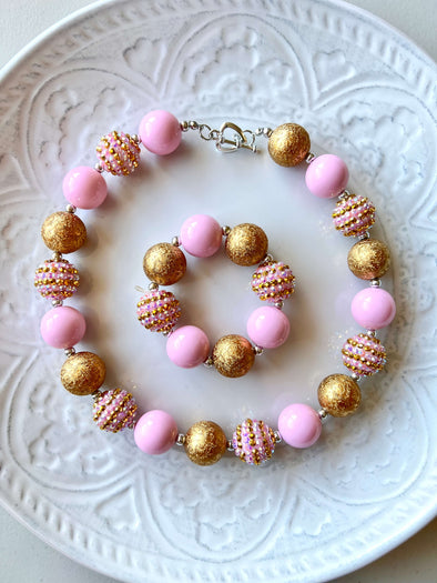 Pink Gold Bubblegum Necklace