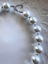Mint Rose White Pearl Bubblegum Necklace