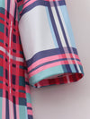 Red Green Plaid Twirl Dress