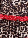 Leopard Print Santa Applique Dress