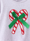 Candy Cane Top and Matching Patched Legging Set
