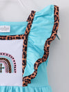 Blue Rainbow Leopard Dress