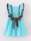 Blue Rainbow Leopard Dress