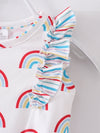 Rainbows & Stripe Ruffles Romper