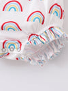 Rainbows & Stripe Ruffles Romper
