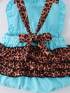 Cross Rainbow Leopard Ruffle Romper