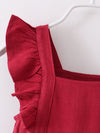 Red Ruffle Baby Romper