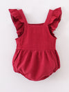 Red Ruffle Baby Romper