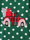 Christmas Truck Polka Dots Baby Romper