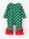 Christmas Truck Polka Dots Baby Romper