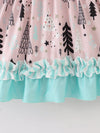 Christmas Tree Ruffle Twirl Girl Dress