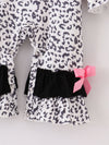 Skull Bow Leopard Baby Onesie