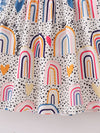 Rainbow Heart Polka Dots Twirl Dress