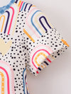 Rainbow Heart Polka Dots Twirl Dress