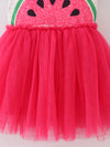 Watermelon Stripe Ruffle Tutu Dress