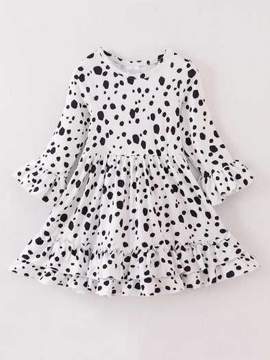 Animal Print Ruffle Girl Twirl Dress