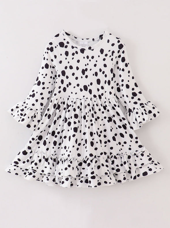 Animal Print Ruffle Girl Twirl Dress