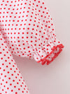 Polka Dot Santa Smocked Girl Dress
