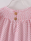 Polka Dot Santa Smocked Girl Dress
