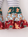 Christmas Candy Cane Ruffle Girl Bell Bottom Set