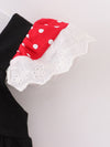 Black Minnie Ruffle Baby Romper Bubble