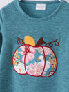 Halloween Floral Pumpkin Bell Pant Set