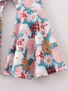 Halloween Floral Pumpkin Bell Pant Set