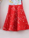 Peace Love Farmlife Red Splatter Fringe Bell Bottom Set
