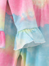 Tie-dye Ruffle Pajama Set