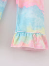 Tie-dye Ruffle Pajama Set