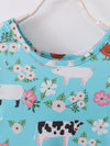 Blue Farm Animals Twirl Dress