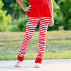 AnnLoren Baby Toddler Big Girls Boutique Red Ruffle Butt Leggings