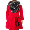 AL Limited Girls Valentine's Day LOVE Red Long Sleeve Tunic Leggings & Scarf Clothing Set