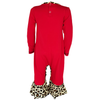 AnnLoren Baby Girls Leopard Valentines Holiday Heart Romper Outfit One Piece
