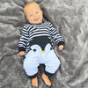 AL Limited Baby Boys Girls Penguin Fall Winter Cotton Unisex Romper - Lil FashionAva 