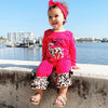 AL Limited Baby Girls Christmas Leopard Reindeer Holiday Cotton Romper One Piece - Lil FashionAva 