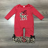 AL Limited Baby Girls Christmas Leopard Reindeer Holiday Cotton Romper One Piece - Lil FashionAva 