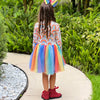 AL Limited Girls Boutique Ombre Rainbow Mesh Tulle Party Dress - Lil FashionAva 