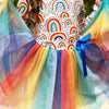 AL Limited Girls Boutique Ombre Rainbow Mesh Tulle Party Dress - Lil FashionAva 