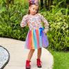 AL Limited Girls Boutique Ombre Rainbow Mesh Tulle Party Dress - Lil FashionAva 